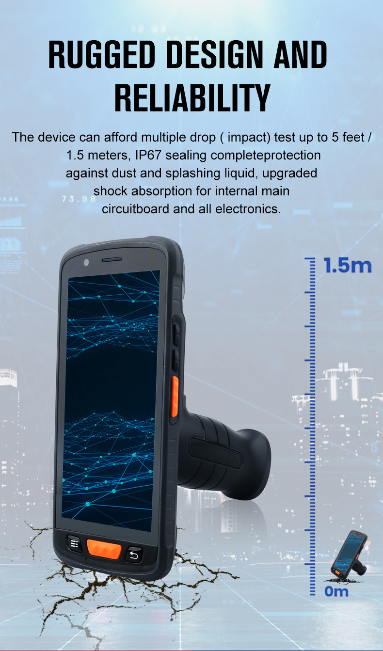 OEM Industrial PDA with Android 2D Barcode Scanner Rugged Handheld Computer Terminal Stock Available