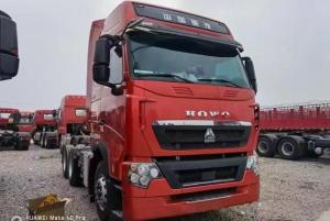 2nd Hand Trailers 3 Seats 6×4 Drive Mode 460hp HOWO Tractor Trailer Red Color 10 Tires