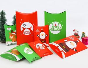 Custom Panton Pillow Christmas Packaging Boxes White Coated Paper Material