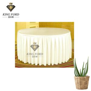 China Jacquard Dining Table Slipcovers 1.2m Round Spandex Table Covers on sale