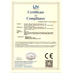 Shangyu (Shenzhen) Technology Co. Ltd Certifications