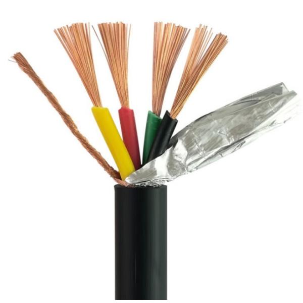 Flameproof Control Power Cable RVVP Copper Wire Braided Shield