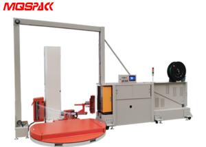 Buy cheap HMI Touch Panel Automatic Strapping Machine , Short Feeding Industrial Strapping Machine product