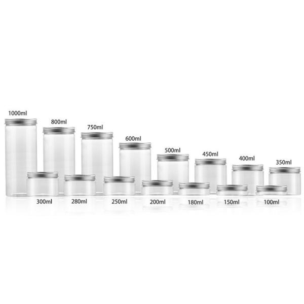 100ml 150ml Clear Food Storage Containers HDPE Plastic Airtight Storage Jars