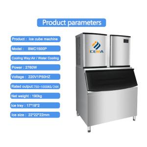 China Customized Dimensions Ice Cube Making Machine With R404a / R507a Refrigerant on sale