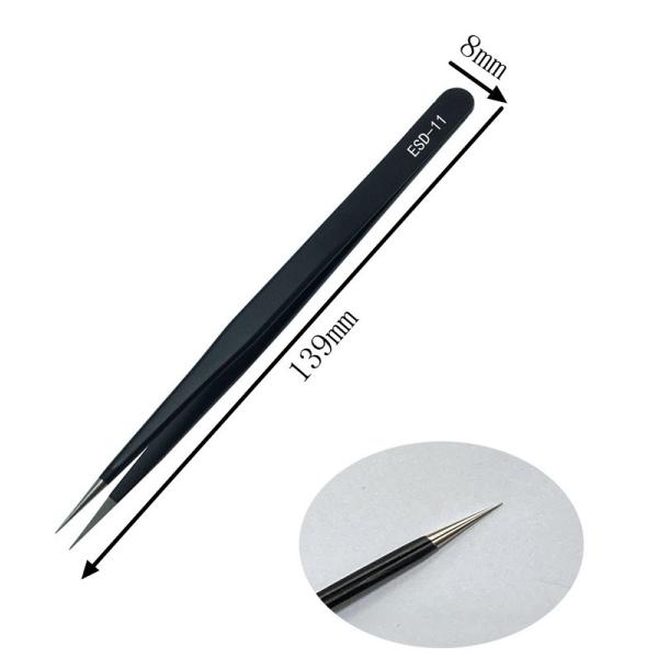 OEM Stainless Steel Slanted False Lashes Tweezers For Makeup