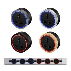 China 16A Hidden Power Track Socket 3M Kitchen USB Power Socket With LED Light on sale