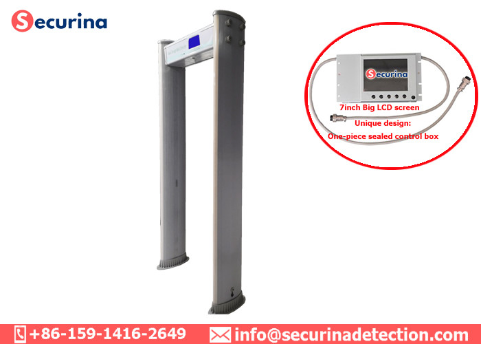 Multi Zones Airport Security Detector , Walk Through Archway Metal Detector DSP