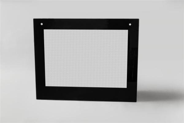 Quality Inorganic Ink Dot printing window Holes Oven Tempered Glass for sale