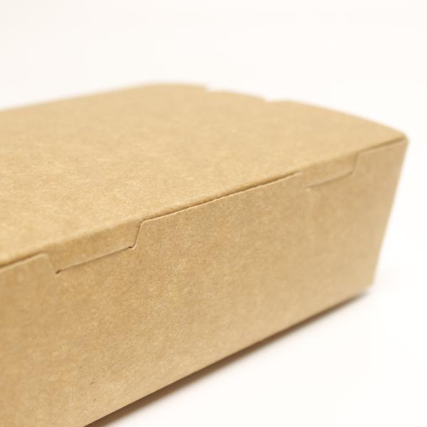 Foldable Fast Food Packing Box Lightweight Eco Friendly Kraft Container