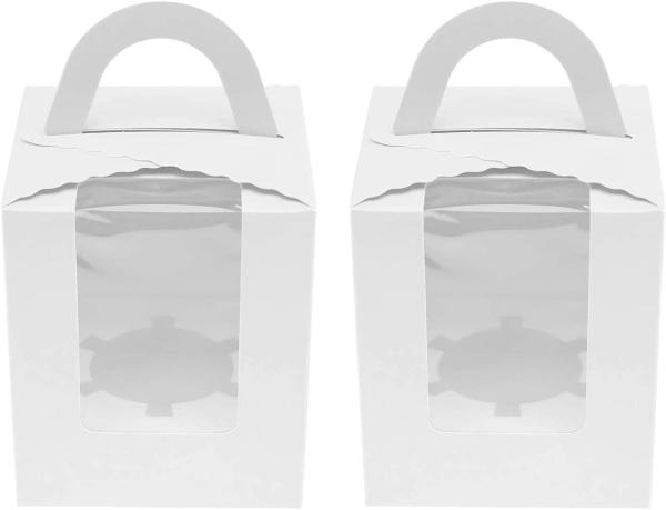Quality Window Handle Paper White cake Cupcake Gift Boxes for sale
