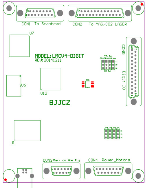 V4 digital high accurate laser controller usb 2.0 interface connecting with PC