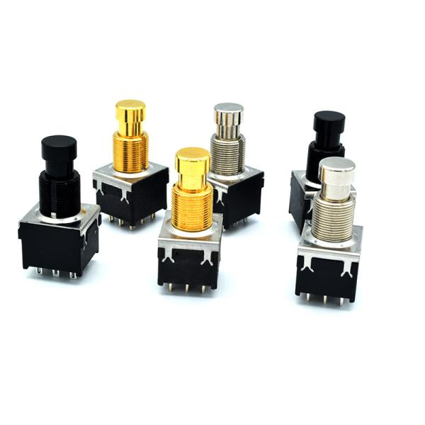 Quality Manufacturer Of Soft Click 3PDT Guitar Effect Pedal Foot Switch 9 Pin Effect Foot Switch Push Button Switch for sale