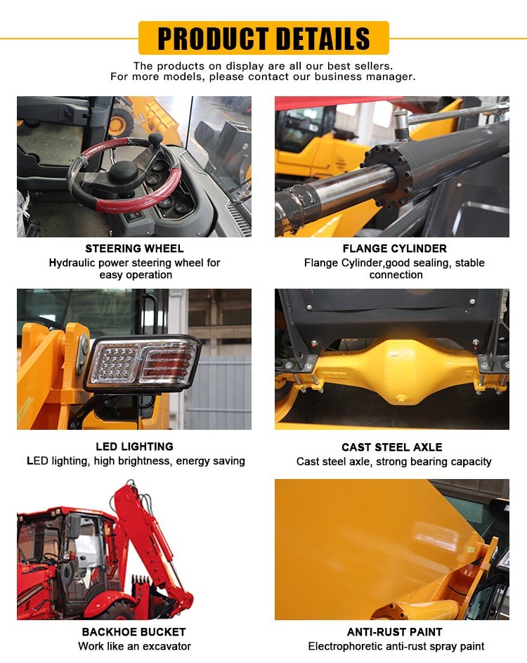 0.5m3 Earthmoving Towable Backhoe Loader , Small Digger Loader Machinery