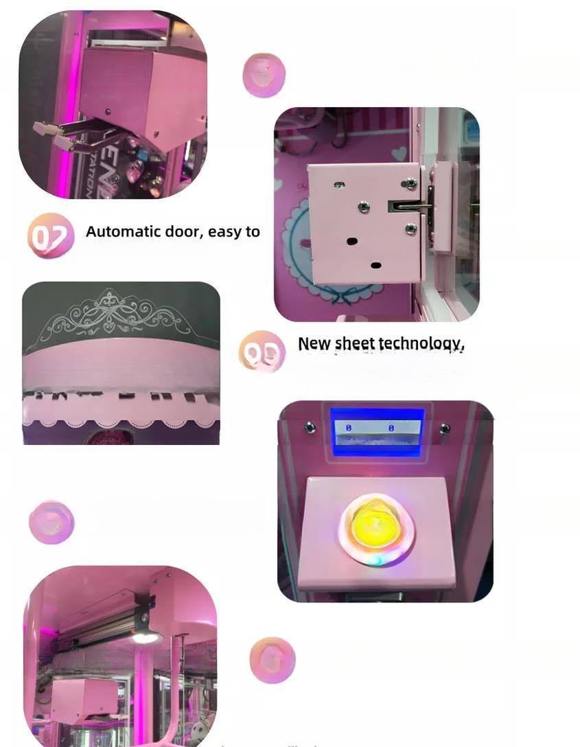 Dreamland Coin Operated Pinks Date Scissors Game Machine Crane Claw Machine Cut Prize Toys Machine