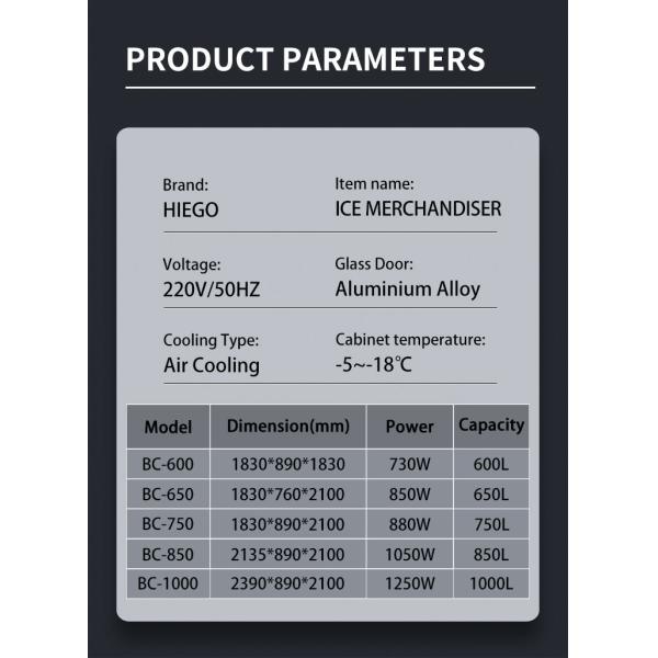 Cold Wall System Outdoor Ice Merchandiser Ice Storage Bin R404a