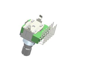 12mm Vertical Type Sealed Rotary Switch For Channel Selection RS121AB7