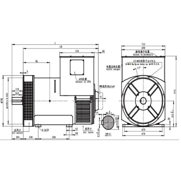 3 Phase Brushless Magnetic Power AC Electric Generator Without Engine
