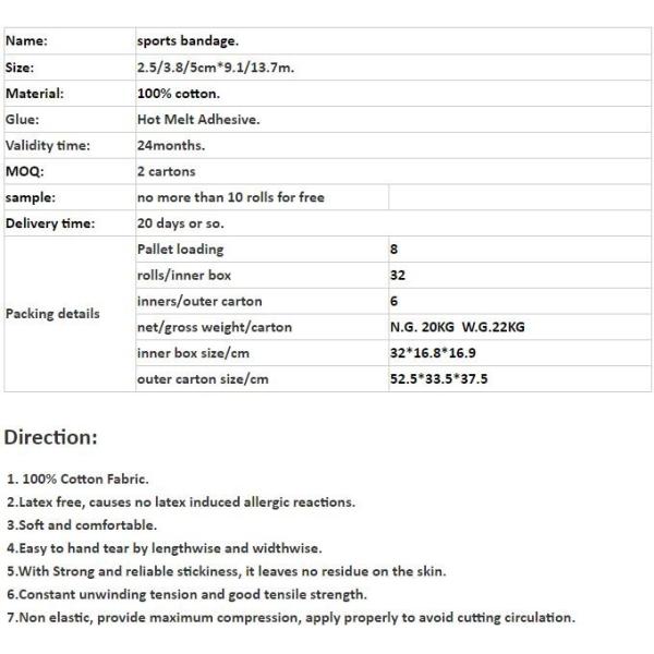 2"x5yards self-adhesive camo colored elastic cohesive bandage, breathable waterproof camouflage home care products kines