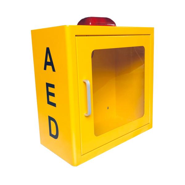 Quality Yellow Color Alarmed AED Defibrillator Cabinets With Strobe Light for sale