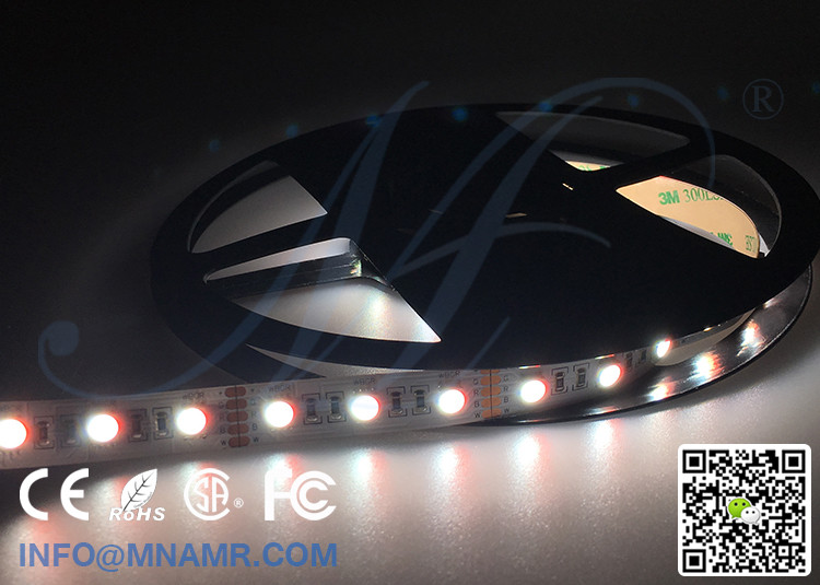 China Supplier 12 Volt 15W 5M/Reel LED Tape Lights RGB CW Under-cabinet Lighting