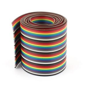 Buy cheap 1m 3.3ft 40 Way Rainbow IDC Wire , Flat Ribbon Cable Customized Length product