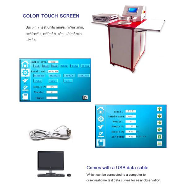 Liyi Laboratory Textile Digital Fabric Air Permeability Tester