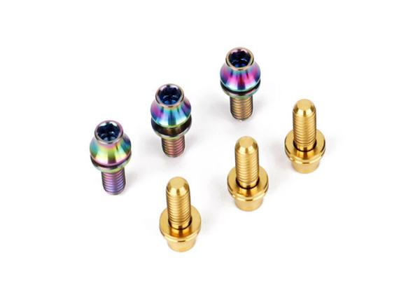 Quality TC4 Titanium Metric Bolts Hex Head W / Washer MTB Ti Bolts For Mountain Bikes for sale