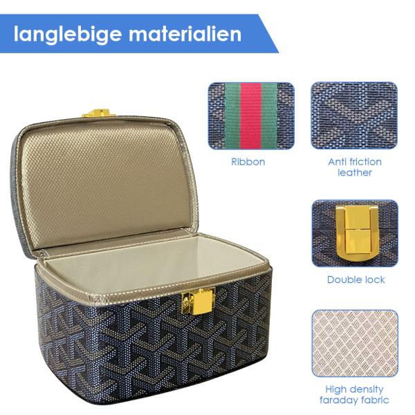 Quality Anti Theft Signal Blocking Box , Blue Cell Phone Faraday Car Key Box Keyless Fob for sale