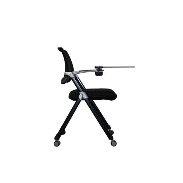 Meeting Room Backrest Mesh Training Chair With Foldable Writing Table