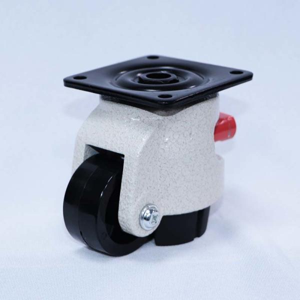 Quality 40F Adjustable Leveling Casters Aluminium Shell Plate Type Low Profile Machine Wheels for sale