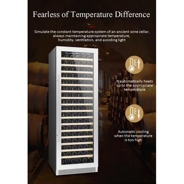 High Quality 185 Pack Single Temperature Red Wine Refrigerated Display Freezer