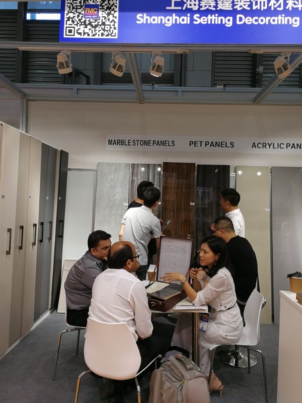 Shanghai factory made high glossy PET MDF board in good quality