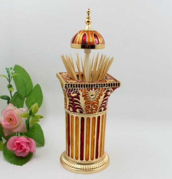 Quality Shinny Gifts Accessories Automatic Pressed Toothpick Holder for sale