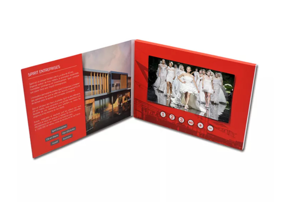 5 inch IPS LCD video card,Custom print LCD video product launch mailer for advertising