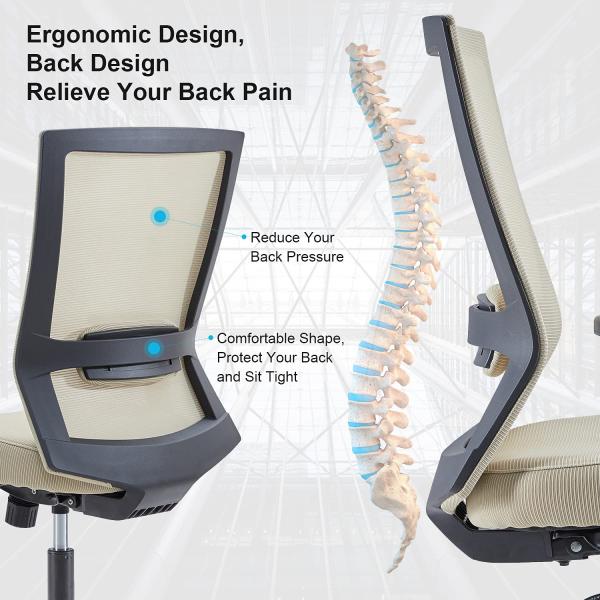 Alloy Steel Frame Ergonomic Mesh Executive Swivel Desk Chair with Lumbar Support