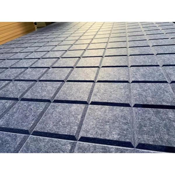 PET Fiber Decorative Soundproof Wall Panel Eco Friendly