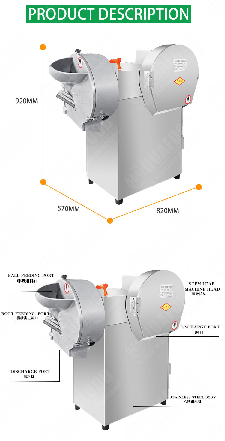 Cube Slicing Multifunction Vegetable Cutting Machine 90KG for Onion