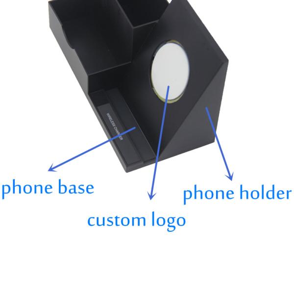 ABS Material Leather Pen Holder Custom Logo Ultraportable Nontoxic With LED Lights