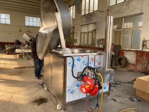 Automatic Stirring Plantain Chips Frying Machine / Peanut Batch Fryer Machine