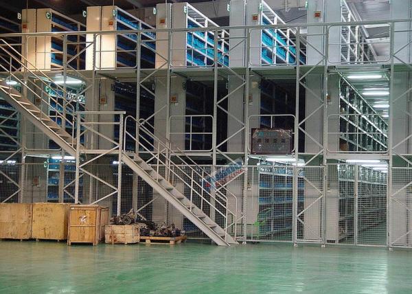 Quality Industrial Small Goods Rack Supported Mezzanine Storage Galvanization Surface Finished for sale