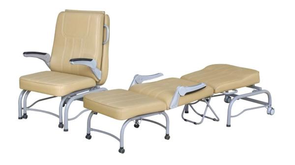 Quality Mobile Folding Convertible Attendant 38Kg 106cm Medical Recliner Chair for sale