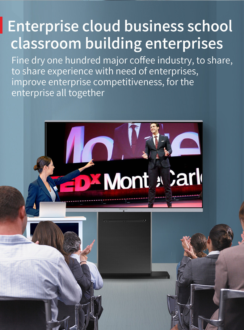 86 Inch Smart Interactive Flat Panel 4K Digital Classroom Dual System