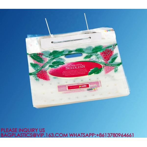 Fresh Fruit Pack Recycle PP Fruit Packaging Bag With Bottom Gusset For Grape bags Packing