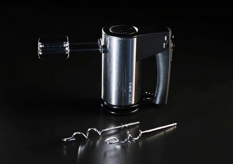 Max 500W Stainless Steel HM501 Hand Mixer With Egg Beaters and Dough Hocks