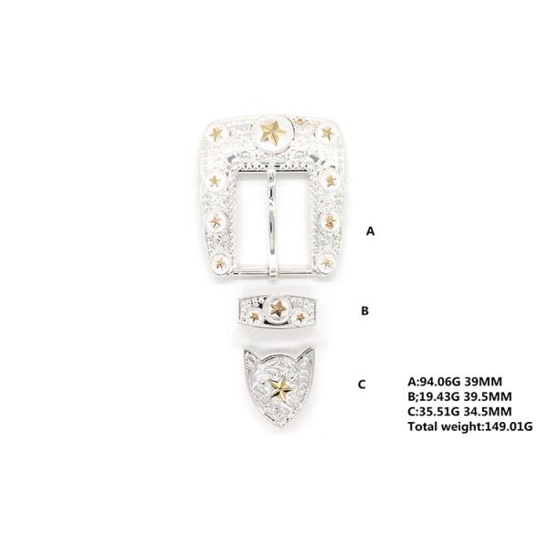 2 Color Plate Belt Buckles With Smooth Surface / 3D Surface Treatment