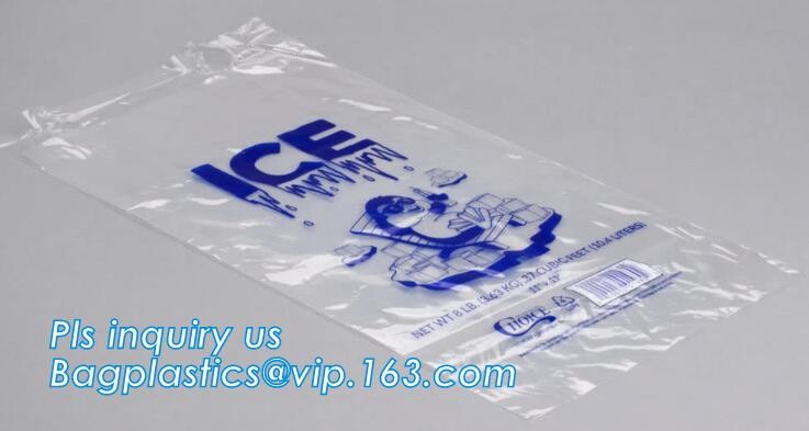 COMPOSTABLE customized ice bag with drawstring, Food Industrial Use Plastic
