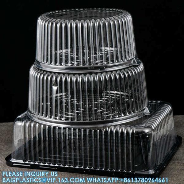 10-11" Plastic Disposable Cake Containers Carriers With Dome Lids And Cake Boards Cake Carriers For Transport