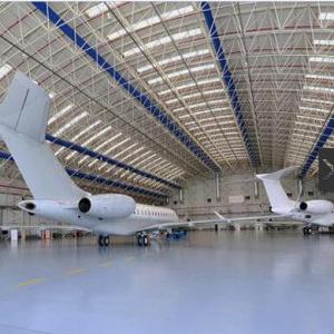 China Q235B Prefab Steel Space Frames Wall Darkgray GB For Airplane Hangar Building on sale