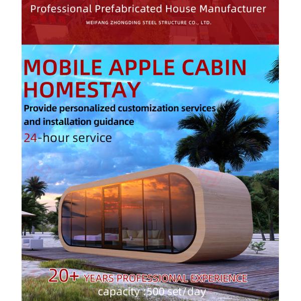 Two Floors Apple Cabin Sandwich Panel Prefab House for Customizable Container Office